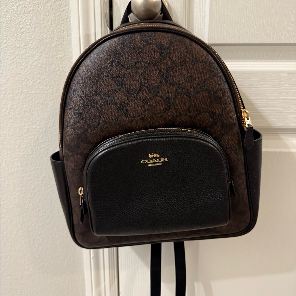 Coach Court Backpack In Signature Canvas